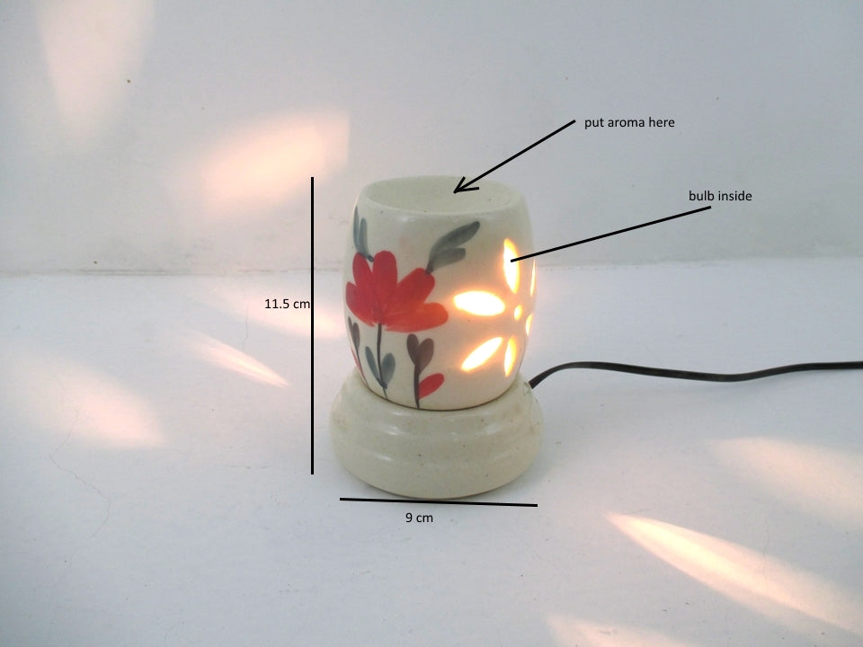 Ceramic DF3 Night Beauty Electrical Night Lamp With  Aroma Wax/ Oil Burner - Deczo