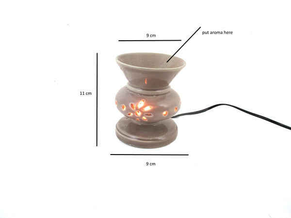 Ceramic DF4 Electrical Night Lamp With Aroma Wax/ Oil Burner - Deczo