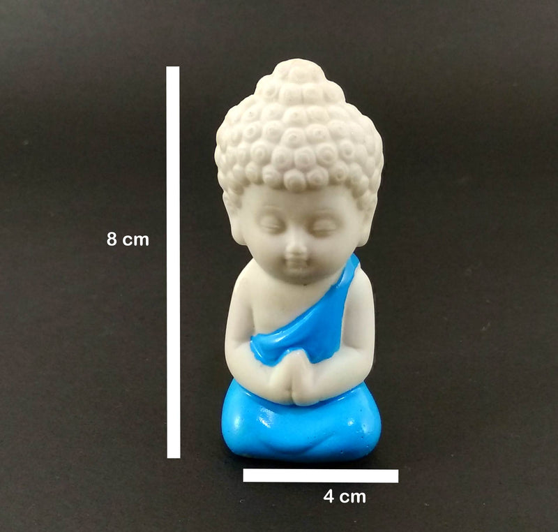 Set of 2 Pieces Miniature Buddha: Green & Blue - Deczo