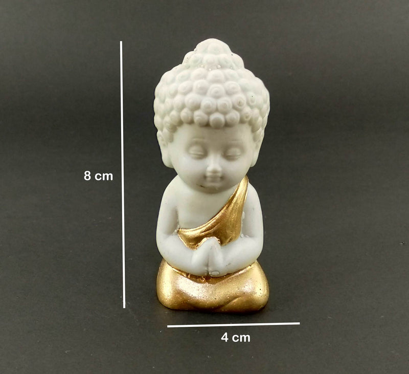Set of 2 Pieces Miniature Buddha: Green Orange - Deczo
