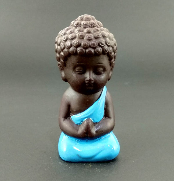 Set of 4 Miniature Buddha : Brown Base Color - Deczo