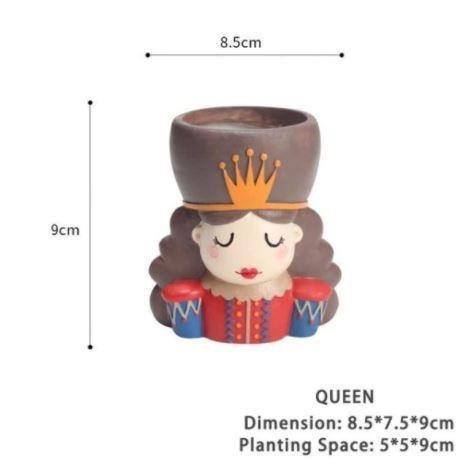Queen Resin Succulent Pot for Desktop Decoration, Garden,Gifts - Deczo
