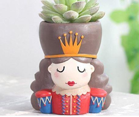 Queen Resin Succulent Pot for Desktop Decoration, Garden,Gifts - Deczo