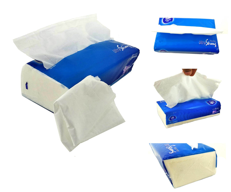 Pack of 400 Ultra Soft Vinda VC2225 Facial Tissue, 3 Ply, 100 Sheets Per Roll (Dry Type) - Deczo