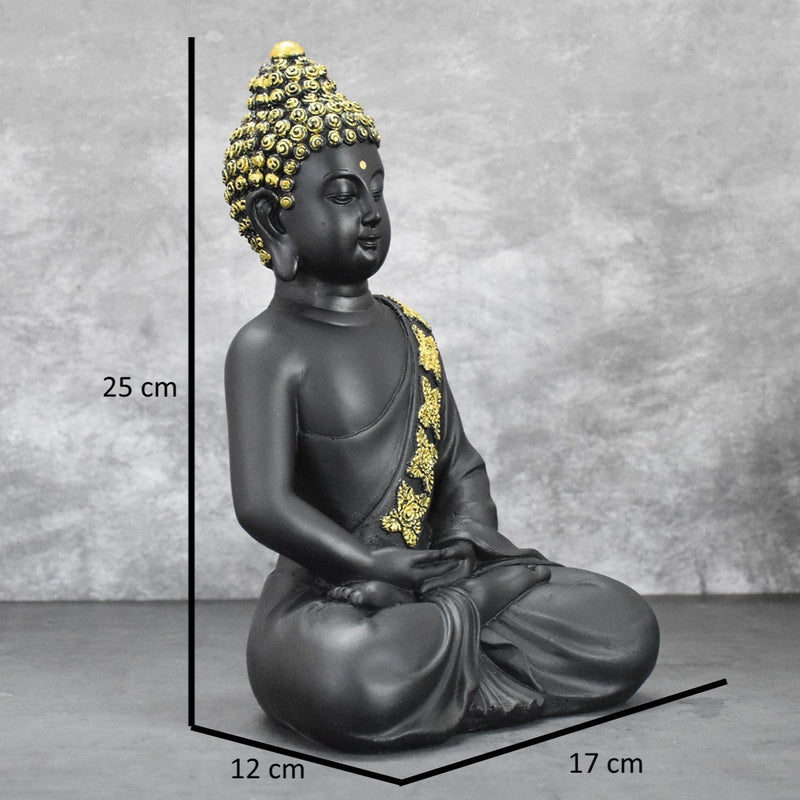 Buddha in Deep Meditation : Black