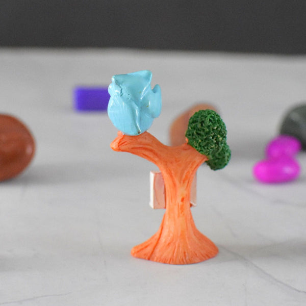 Owl Sitting On Tree Garden Miniature - Deczo