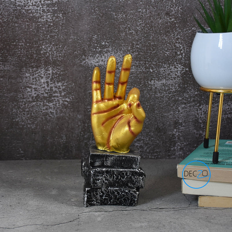 OK Hand Sign Showpiece for Table Decor