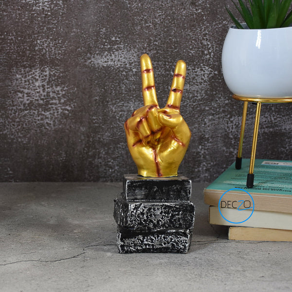 Lets Celebrate Victory Hand Sign for Table Decor