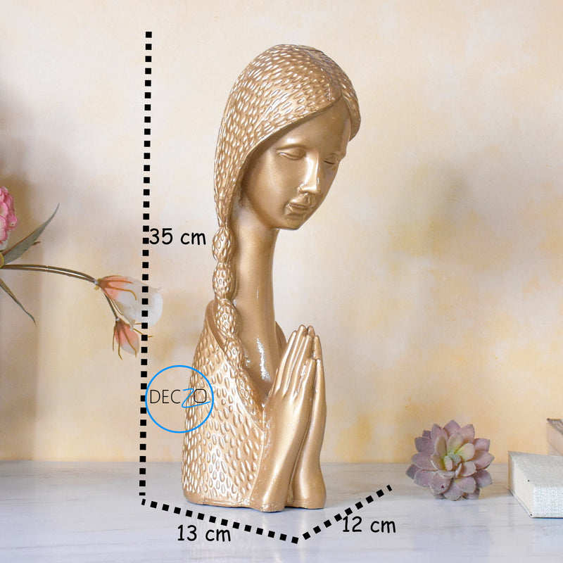 Welcome Lady Statue - Golden