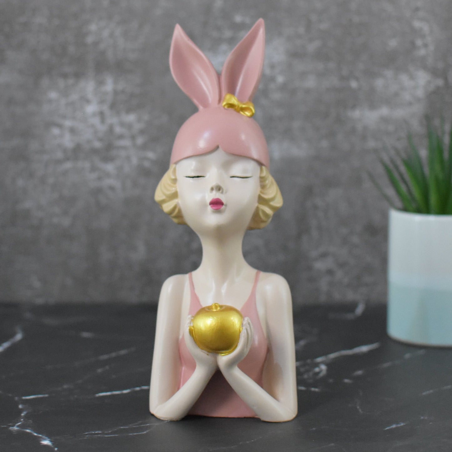 The Girl holding apple : Pink - Deczo