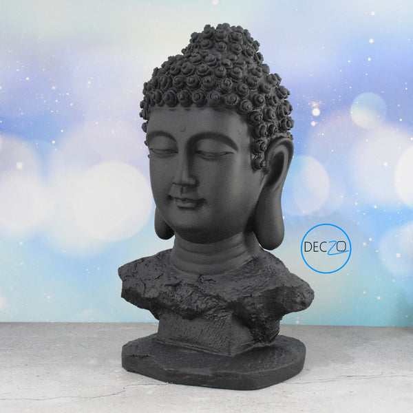 The Amoghasiddhi Buddha Head Statue - Large (Black)