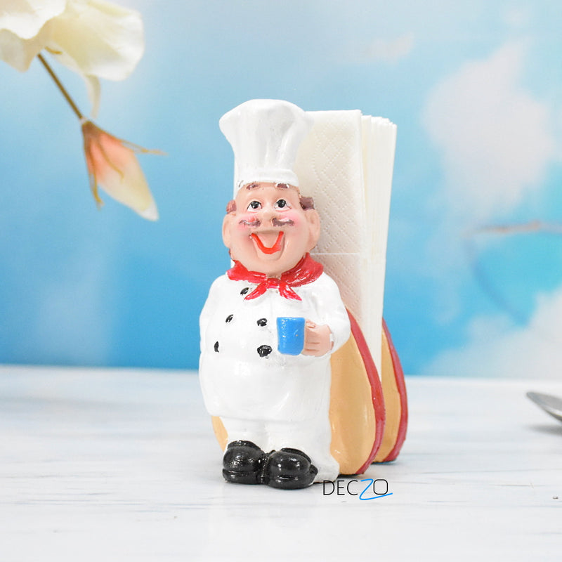 Set of 2 Delightful Chefs  for Toothpick and Tissue Holder