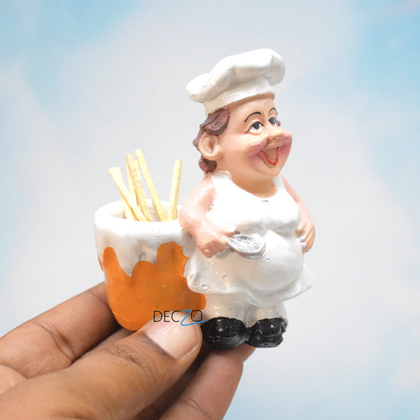 Creative Lady Chef Statue toothpick holder