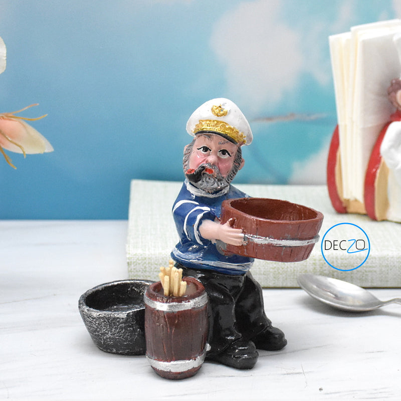 Sailor Salt and Pepper Holder, Toothpick Holder style 1