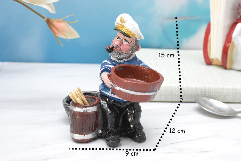 Sailor Salt and Pepper Holder, Toothpick Holder style 1