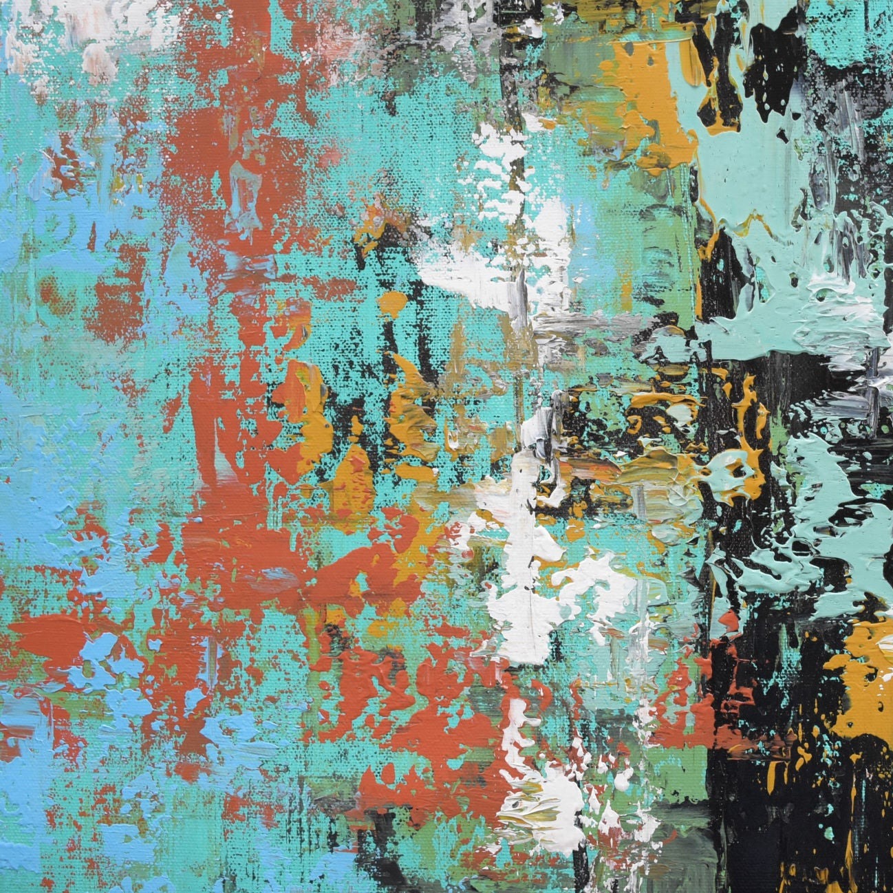 Moonlight Sonata Handmade Acrylic on Canvas Abstract Wall Painting - Deczo