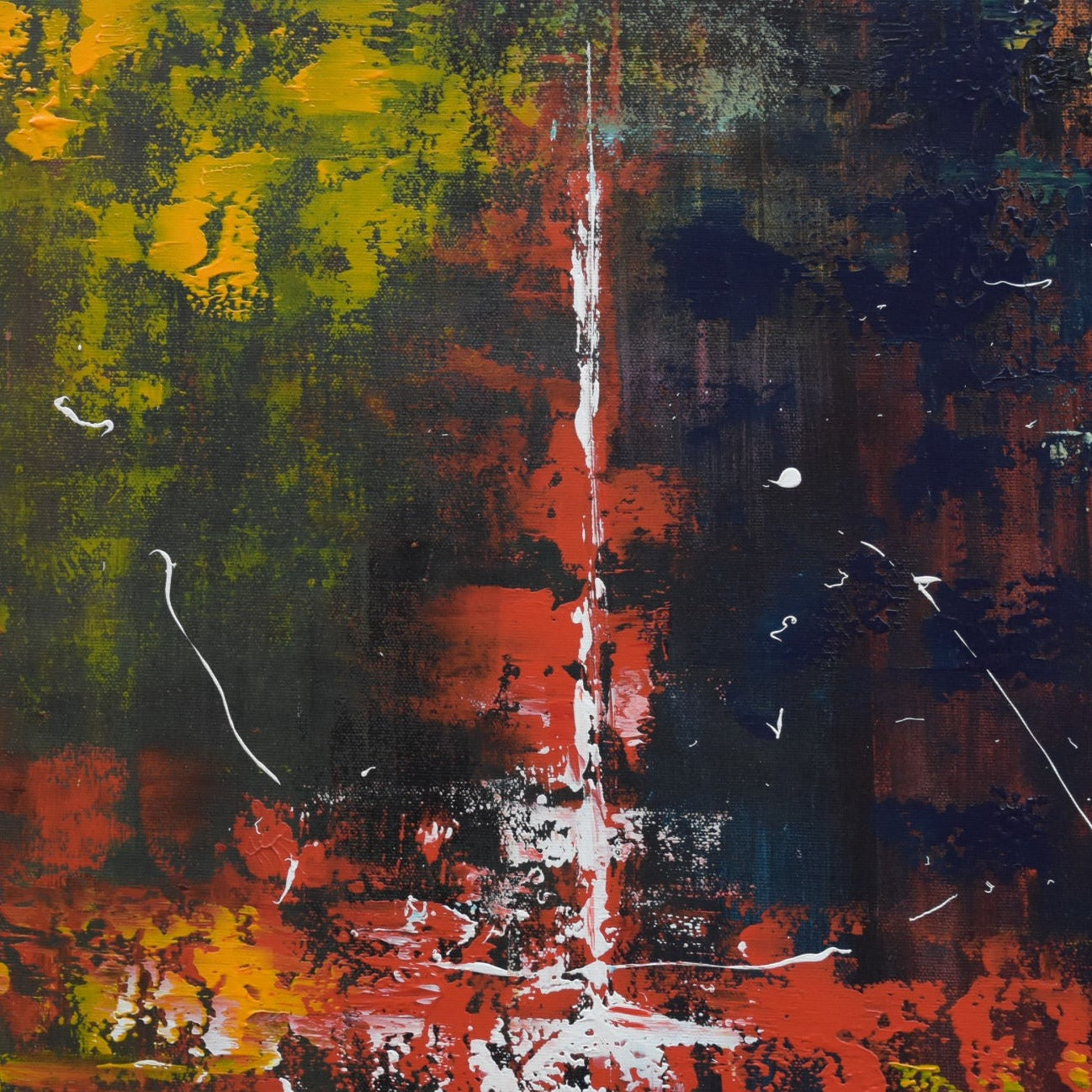 Divine Matrix  Handmade Acrylic on Canvas Abstract Wall Painting - Deczo