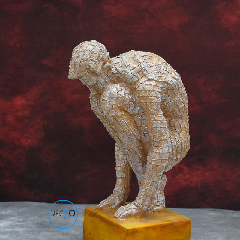 Set of 3 Modern Art Brick Man  for Table Decor, Gift