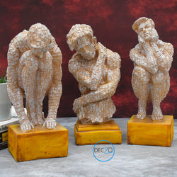 Set of 3 Modern Art Brick Man  for Table Decor, Gift
