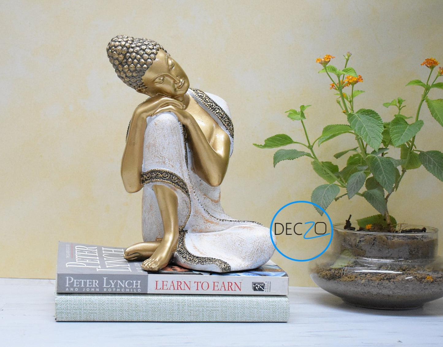 Resting Buddha Statue: 22 CM, Golden
