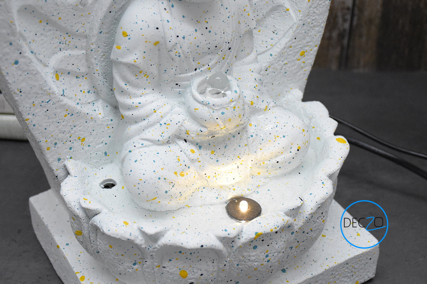 Mini Buddha Indoor Fountain : 34 CM, White