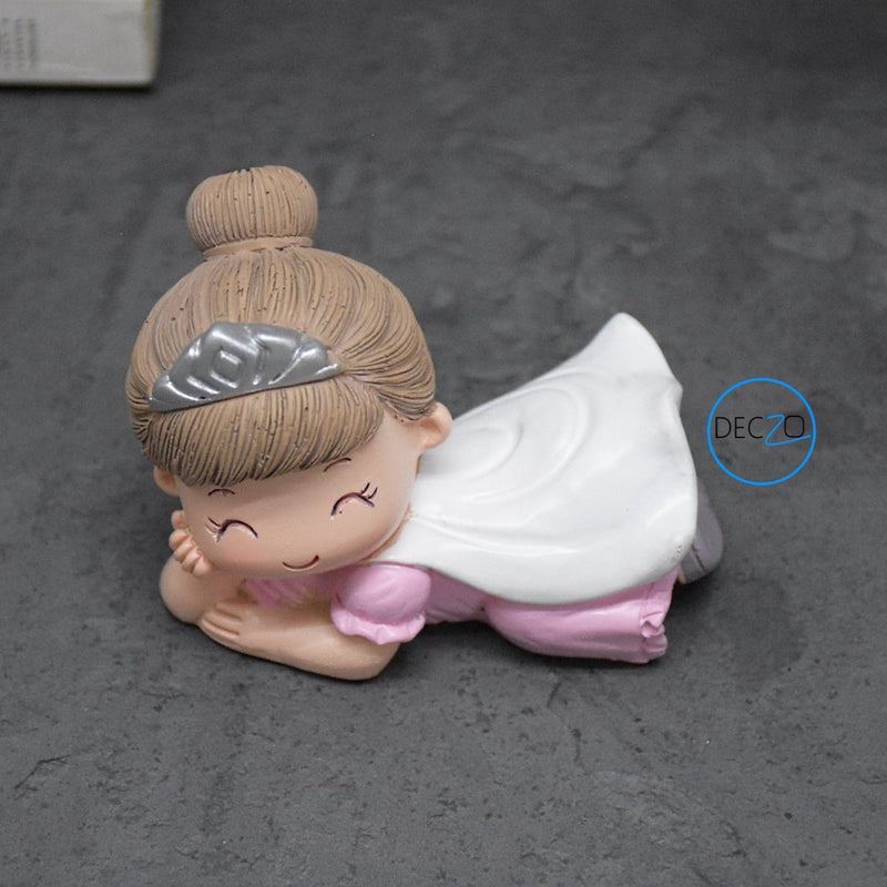 Flying Crown Girl Resin Showpieces deczo