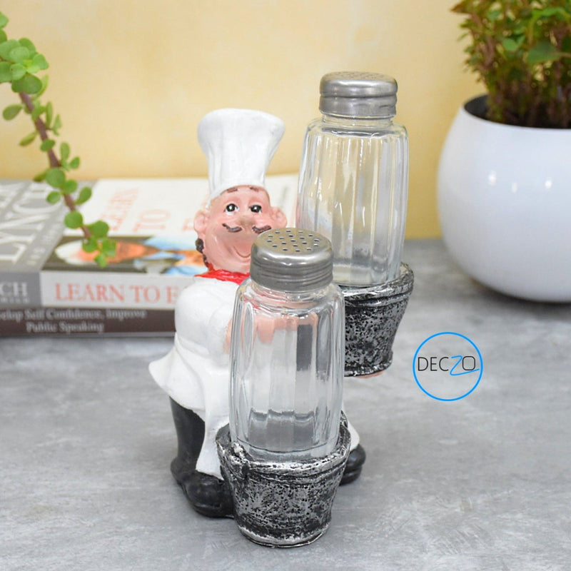 Laughing Chef Salt and Pepper Shaker Holder