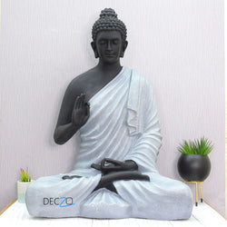 3 Feet Blessing Lord Buddha : Grey Black - Deczo