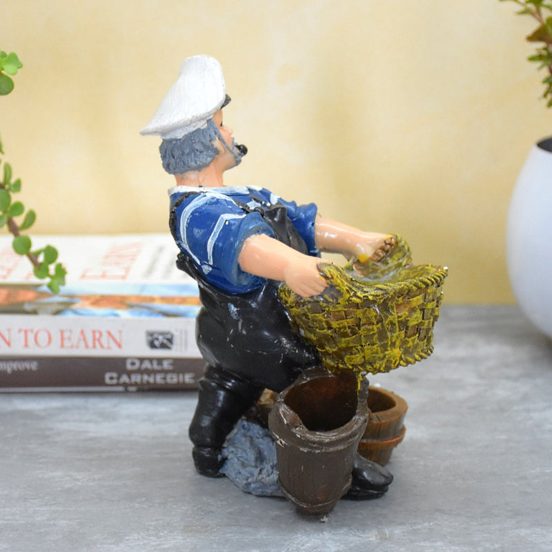 Captain Sailor Holding Basket Salt and Pepper Holder, Toothpick Holder