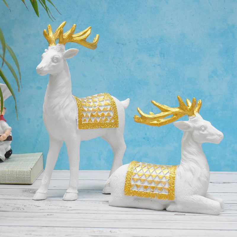 Deer Showpieces For Home Decoration, Office Decor, Wedding, Gifts (Pack Of 2)