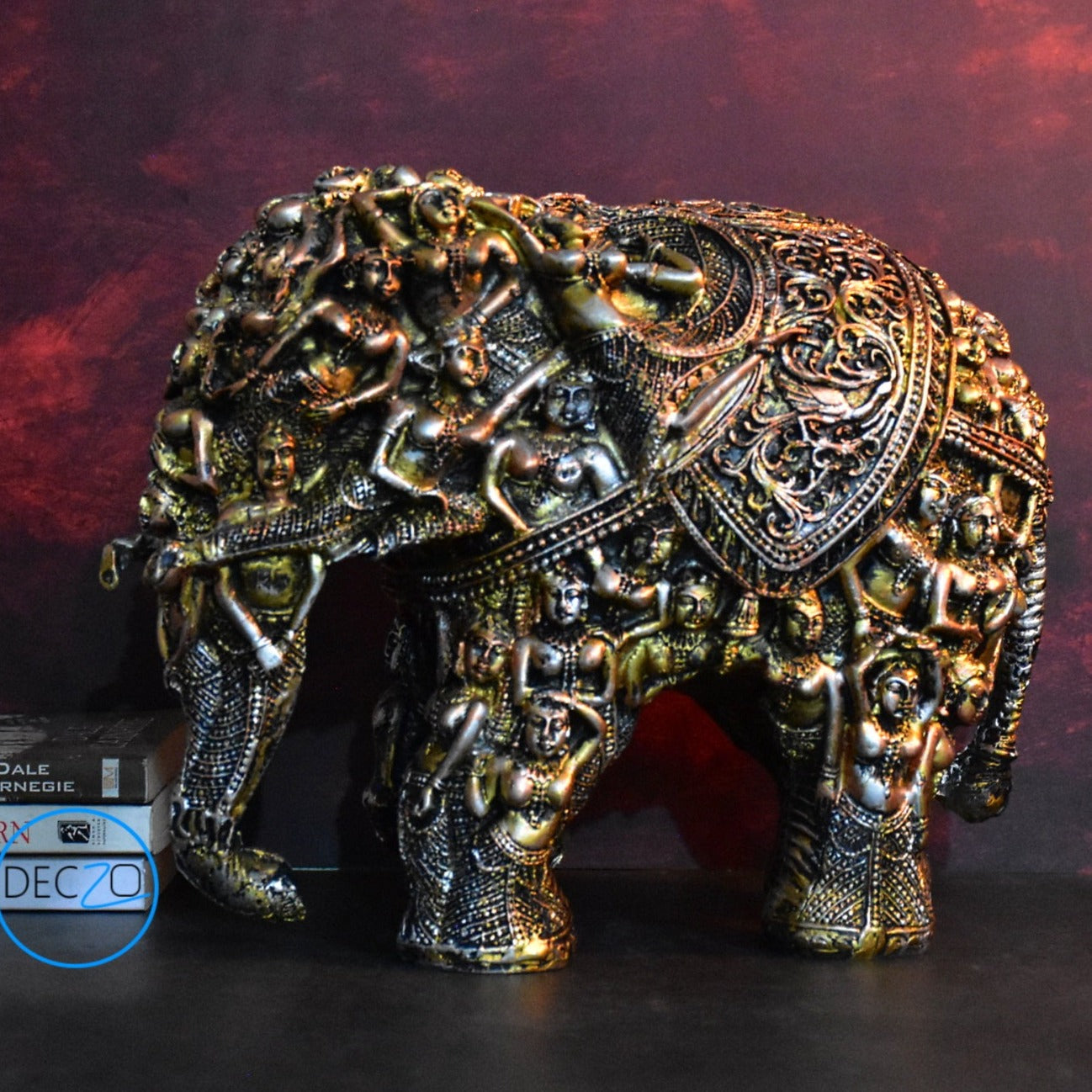 Rustic Tribal Elephant Showpiece for Home and Gift