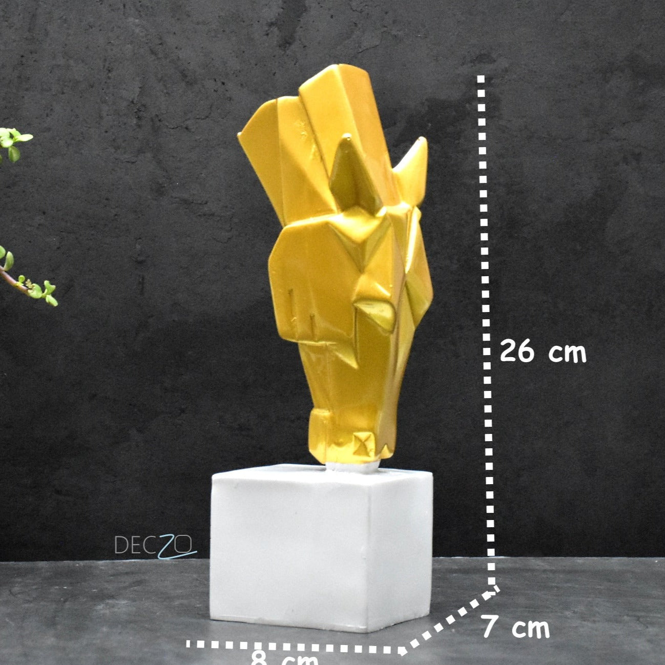 Equus Horse Showpiece for Table, Gift : 26 CM, Golden