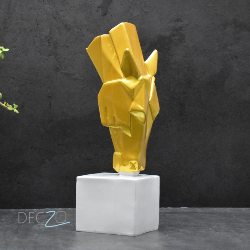 Equus Horse Showpiece for Table, Gift : 26 CM, Golden