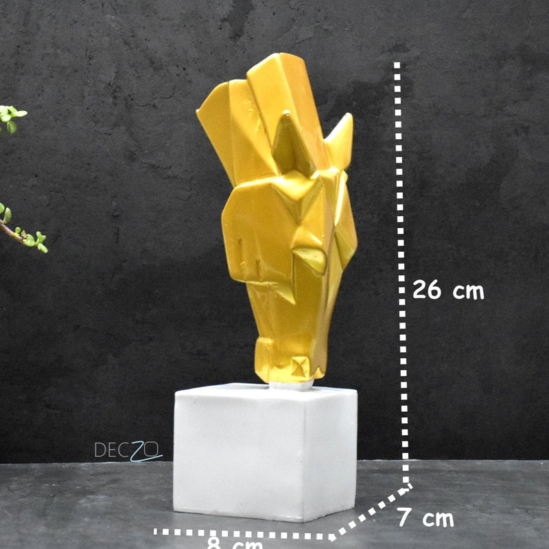 Equus Horse Showpiece for Table, Gift : 26 CM, Golden