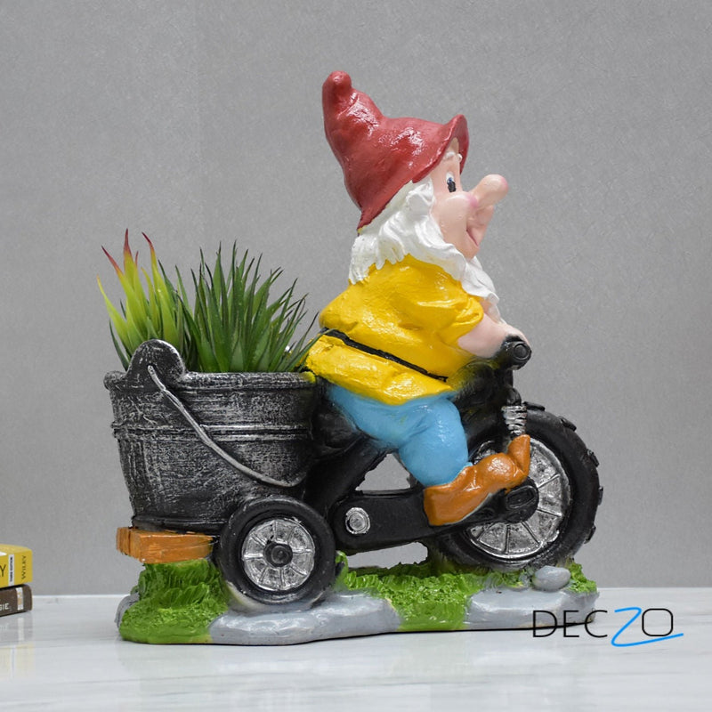 Dwarf Riding Bicycle Planter - Deczo