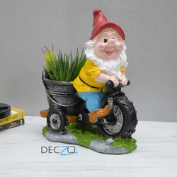 Dwarf Riding Bicycle Planter - Deczo
