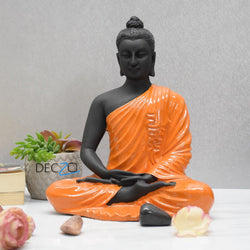 Gracious Yogi Sitting Buddha :  Orange-Black - Deczo
