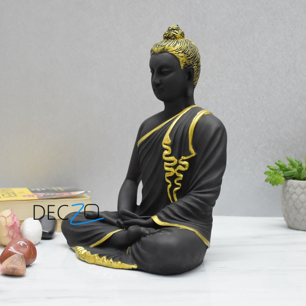 Gracious Yogi Sitting Buddha :  Black - Deczo
