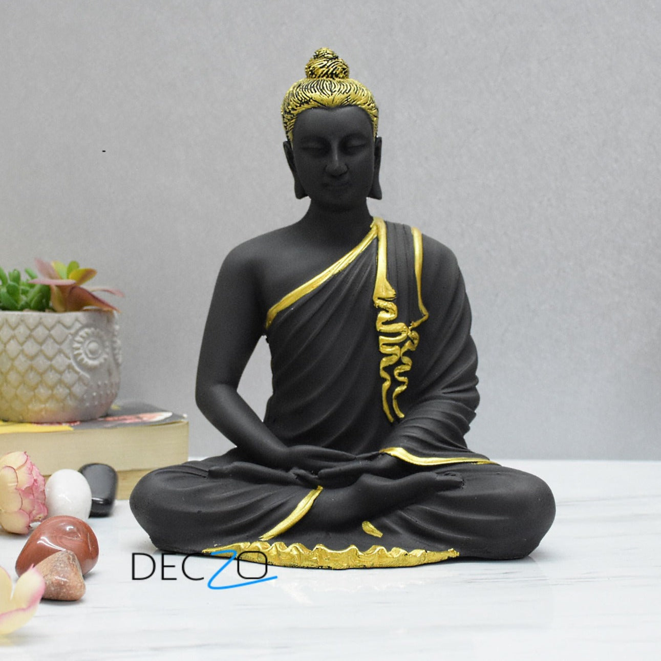 Gracious Yogi Sitting Buddha :  Black - Deczo