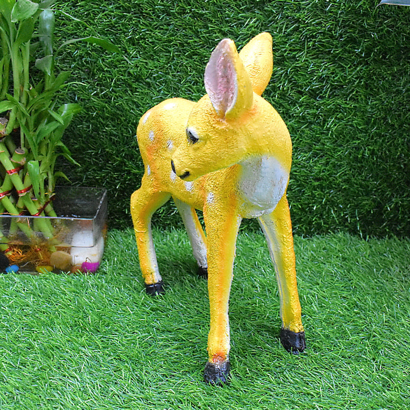Baby Deer Garden Decor : Yellow, (34x32x12 CM)