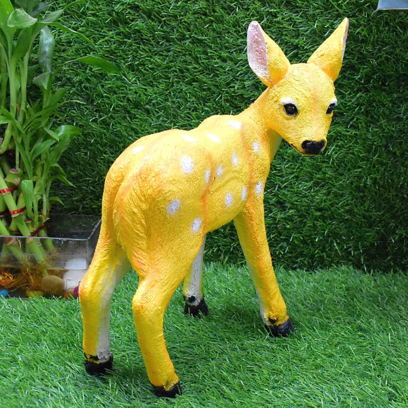 Baby Deer Garden Decor : Yellow, (34x32x12 CM)