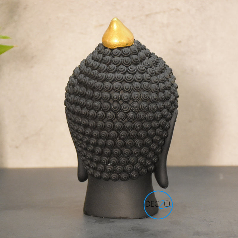 Moksha Buddha Head for Meditation ,Gift, Decor (Black)