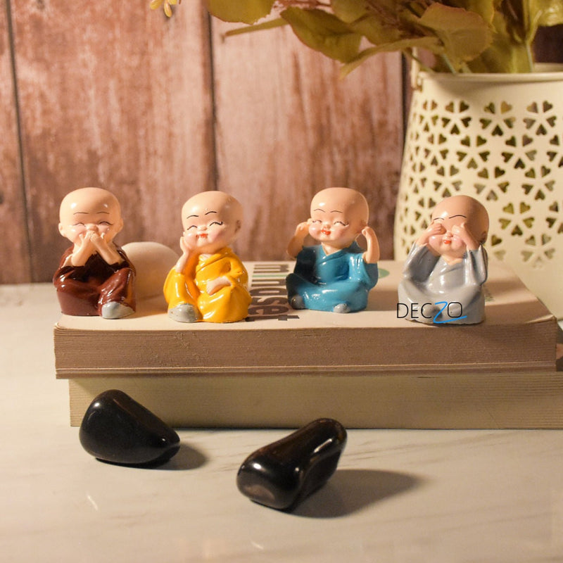 Baby Monk Statue : Set of 4 - Deczo