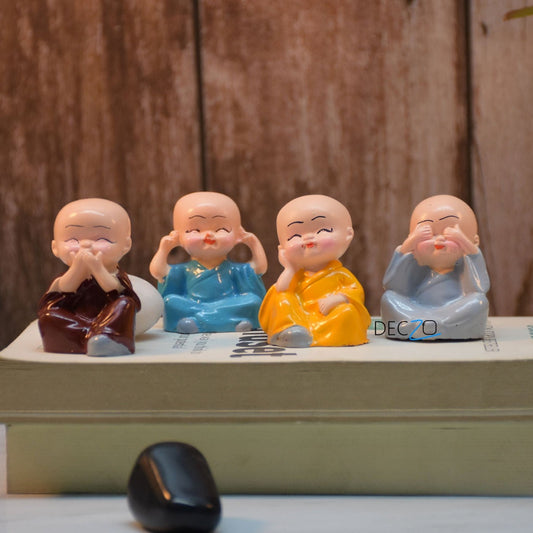 Baby Monk Statue : Set of 4 - Deczo