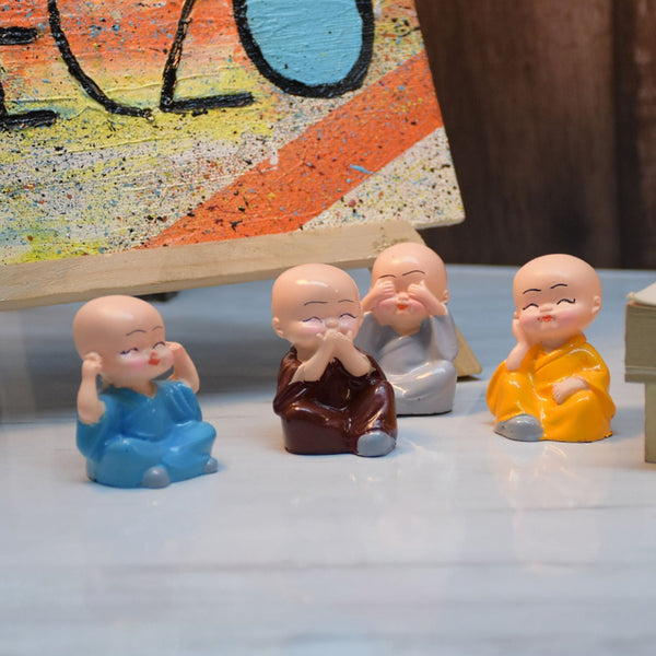 Baby Monk Statue : Set of 4 - Deczo