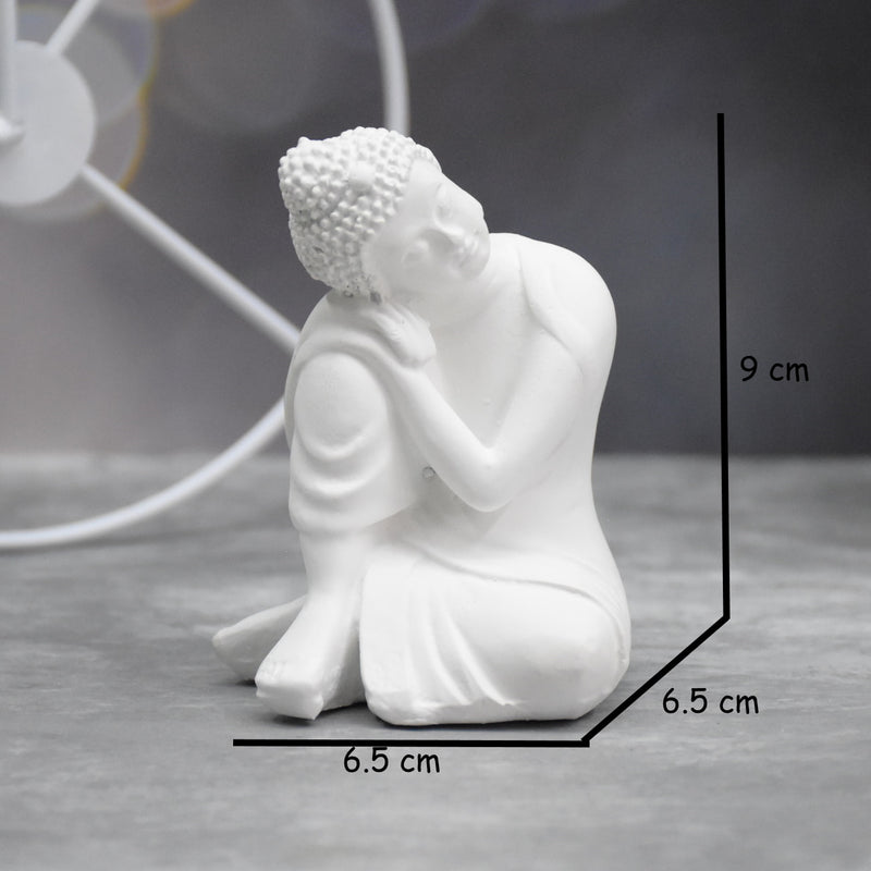 Head Resting Buddha for Spiritual , Gift , Table Decor (9x6.5x6.5 CM)