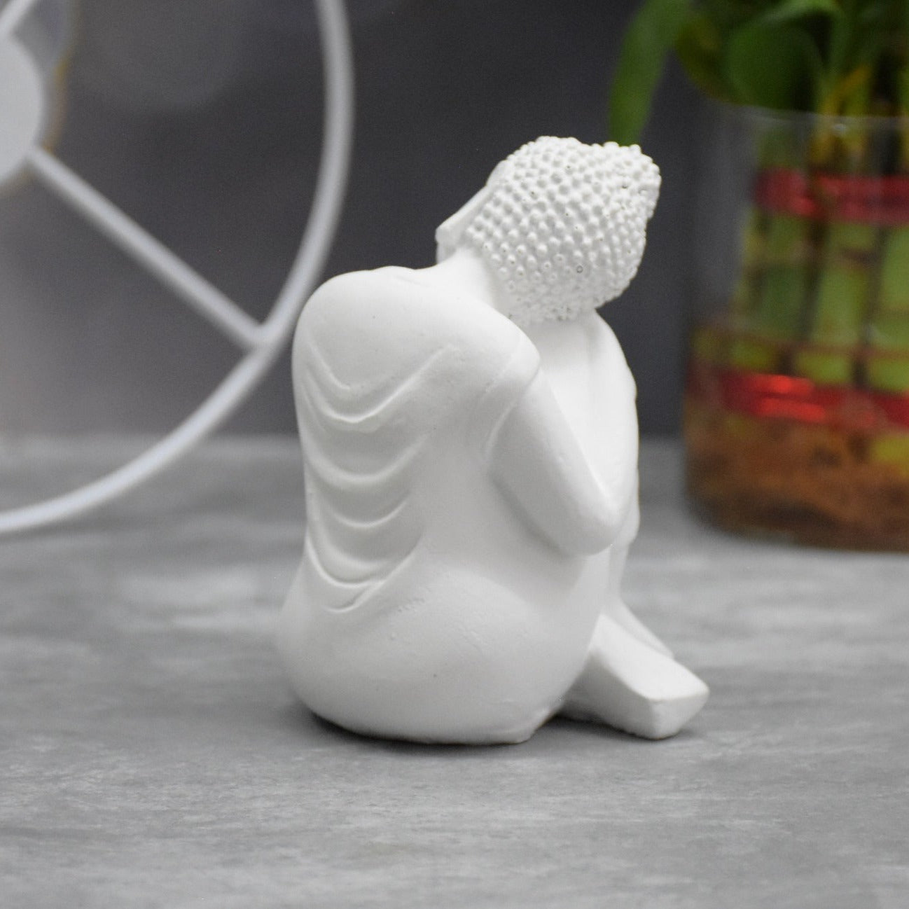 Head Resting Buddha Figurine for Spiritual , Gift , Table Decor (9x6.5x6.5 CM)