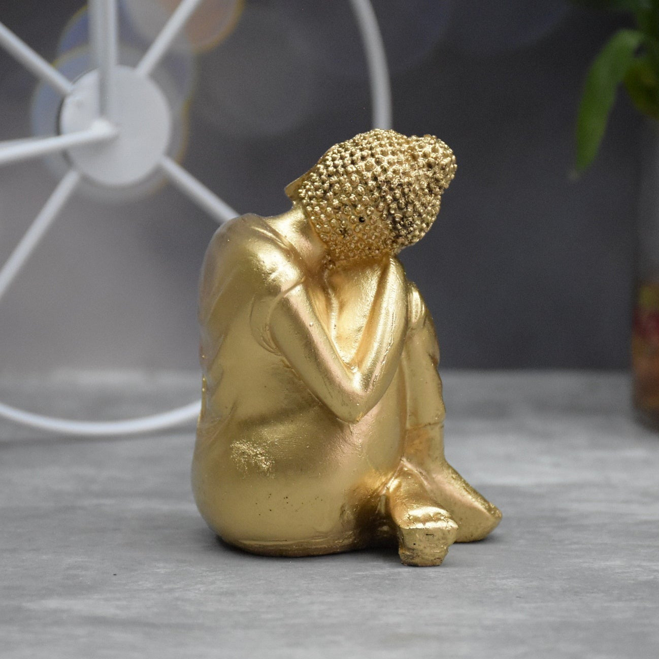 Head Resting Buddha Figurine for Spiritual , Gift , Table Decor (9x6.5x6.5 CM)
