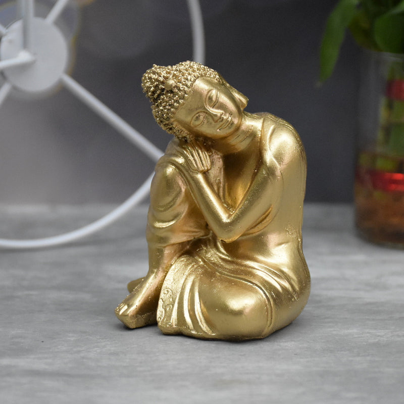Head Resting Buddha for Spiritual , Gift , Table Decor (9x6.5x6.5 CM)
