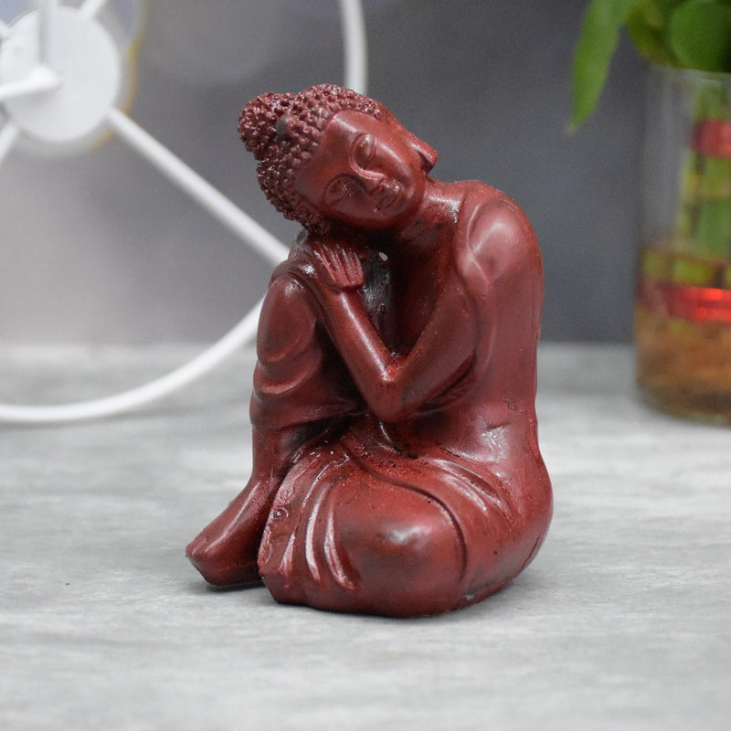 Head Resting Buddha for Spiritual , Gift , Table Decor (9x6.5x6.5 CM)